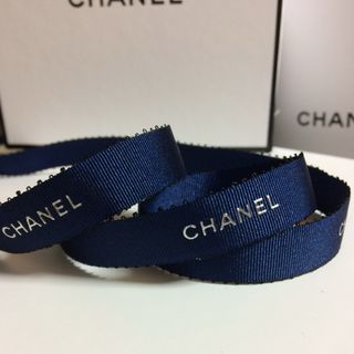 シャネル(CHANEL)のCHANEL ラッピング リボン ネイビー 1m(ラッピング/包装)