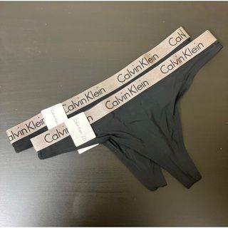 カルバンクライン(Calvin Klein)の新品未使用　カルバンクライン　Tバック　レディース　ブラック(ショーツ)