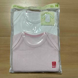 ユニクロ(UNIQLO)の新品未開封☆クルーネックボディ　70 2枚組(肌着/下着)