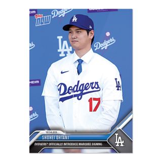 トップス(Topps)の大谷翔平　toppsカード　ドジャース　会見(シングルカード)