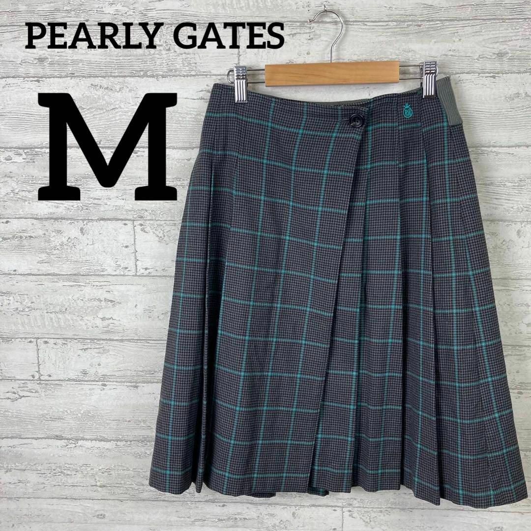 52cm素材表地PEARLY GATES スカート　キュロット　千鳥　チェック　スカート　M
