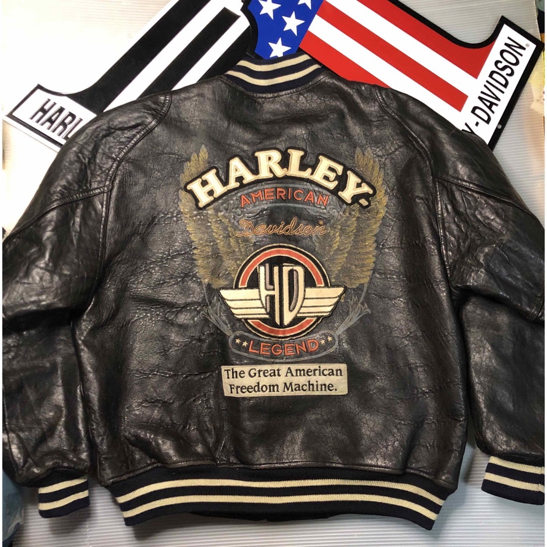 Harley Davidson - 【稀少刺繍&エンボス・モデル！】ハーレー