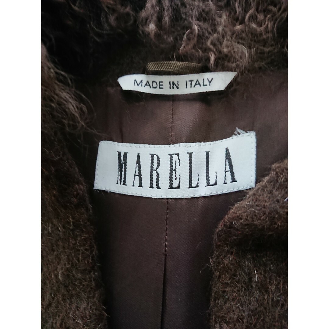 Max Mara(マックスマーラ)の【美品】MARELLA MaxMara 高級コート アルパカ ラムファー 15万 レディースのジャケット/アウター(ロングコート)の商品写真