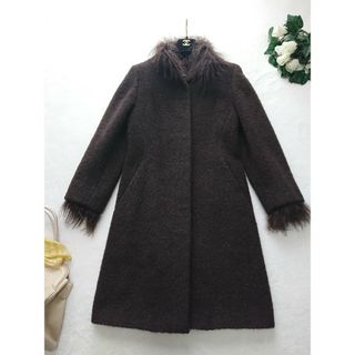 マックスマーラ(Max Mara)の【美品】MARELLA MaxMara 高級コート アルパカ ラムファー 15万(ロングコート)