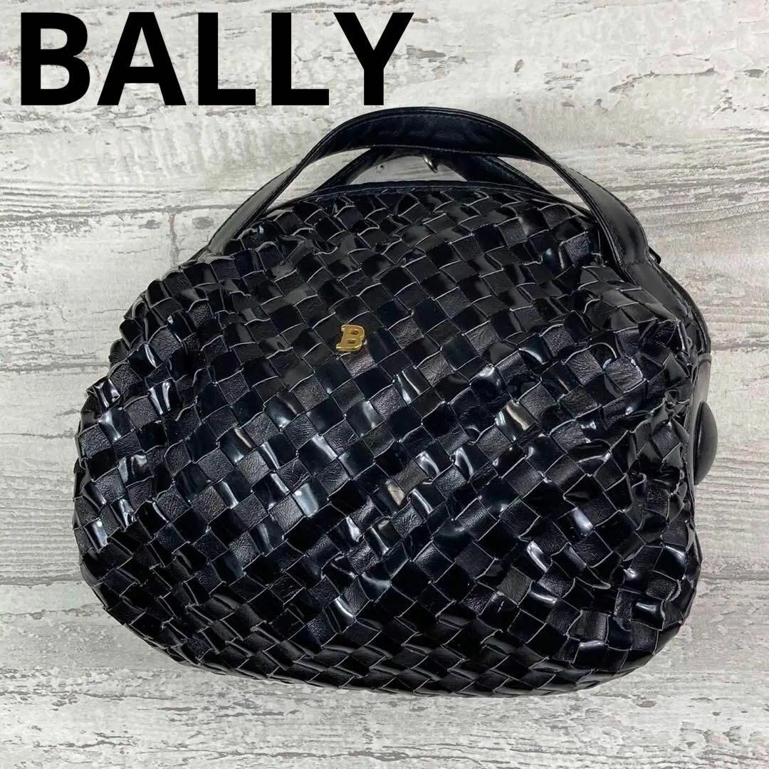 美品【BALLY】バリー☆がま口☆ハンドバッグ☆ダイヤキルティング☆ブラック