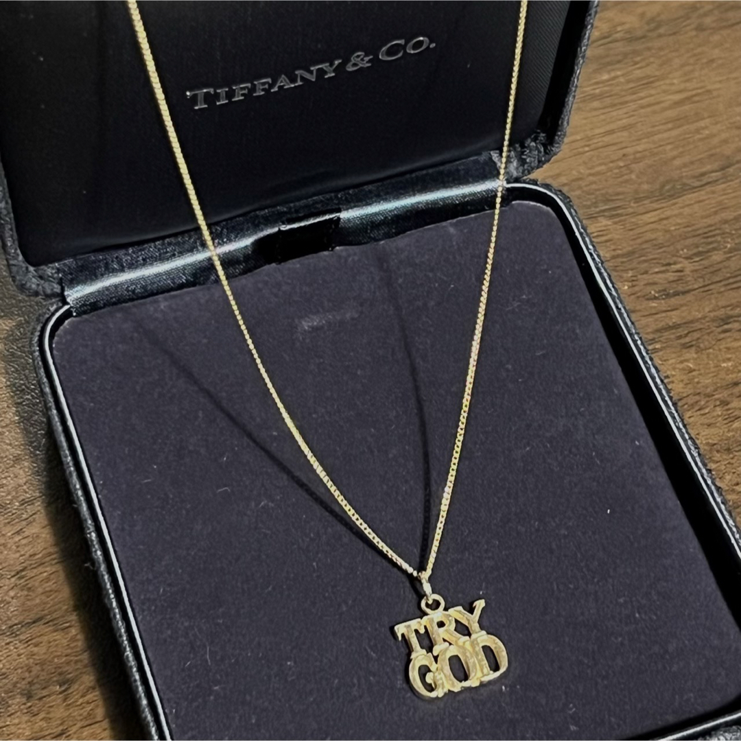 Tiffany & Co.(ティファニー)のVINTAGE TIFFANYティファニー TRY GOD ゴールド ネックレス メンズのアクセサリー(ネックレス)の商品写真