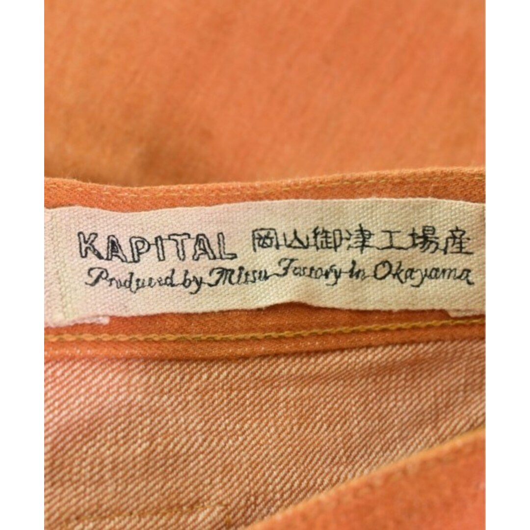 KAPITAL(キャピタル)のKAPITAL キャピタル デニムパンツ -(S位) オレンジ(デニム) 【古着】【中古】 メンズのパンツ(デニム/ジーンズ)の商品写真