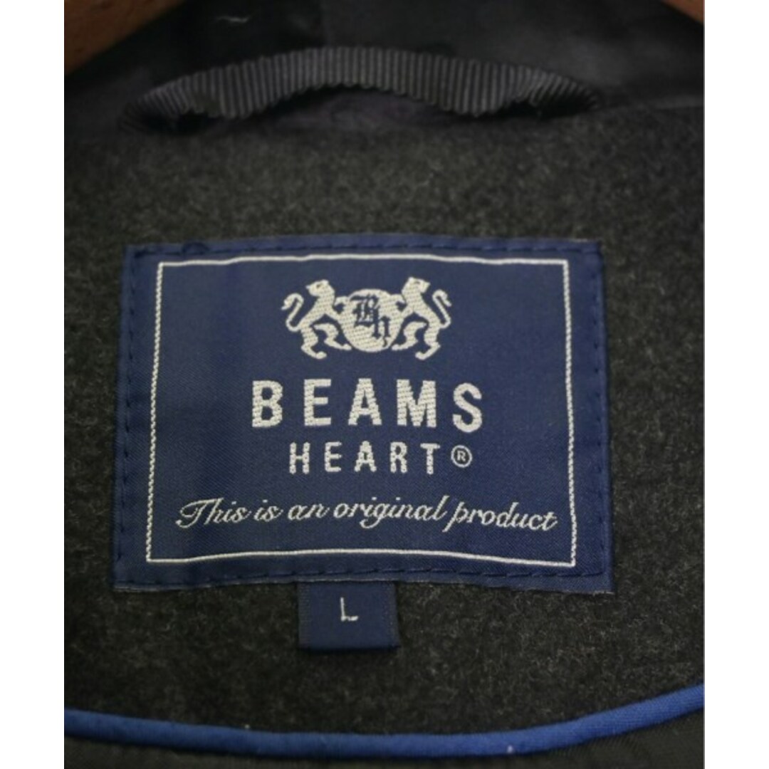 BEAMS HEART ビームスハート ダッフルコート L ダークグレー 【古着】【中古】 メンズのジャケット/アウター(ダッフルコート)の商品写真