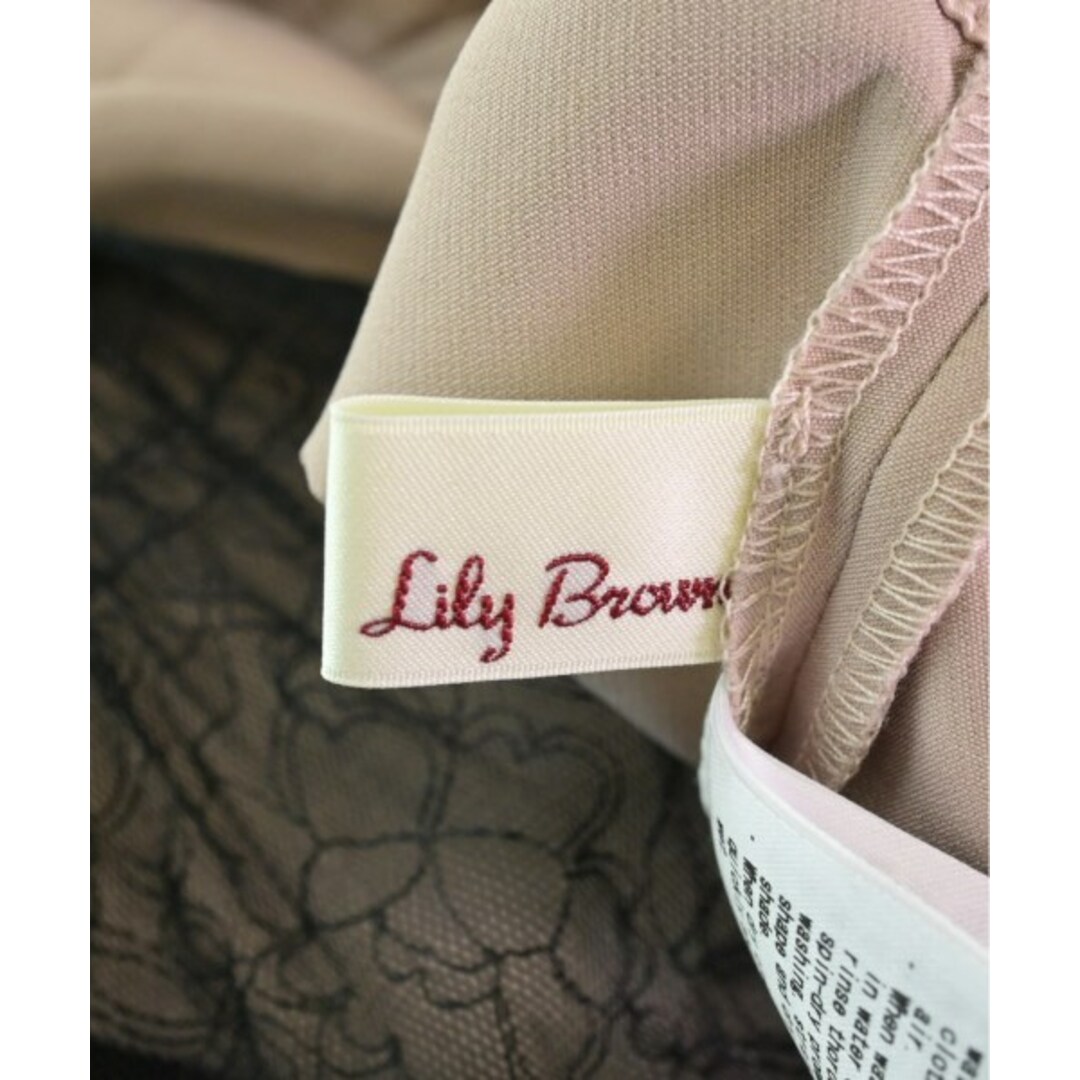 Lily Brown(リリーブラウン)のLILY BROWN リリーブラウン ワンピース 1(M位) 黒xピンク 【古着】【中古】 レディースのワンピース(ひざ丈ワンピース)の商品写真