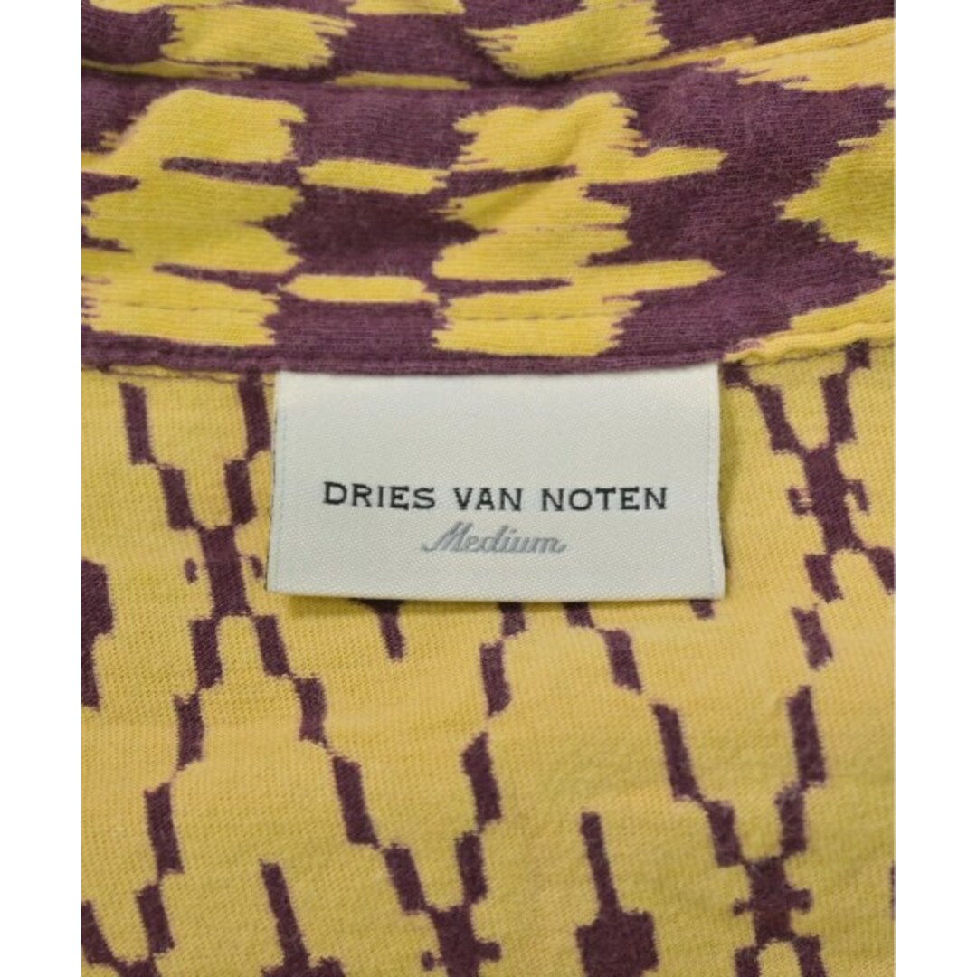 DRIES VAN NOTEN(ドリスヴァンノッテン)のDRIES VAN NOTEN ポロシャツ M 黄x紫(総柄) 【古着】【中古】 メンズのトップス(ポロシャツ)の商品写真