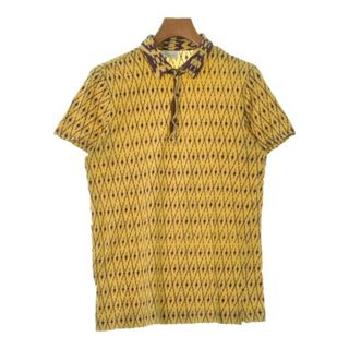 ドリスヴァンノッテン(DRIES VAN NOTEN)のDRIES VAN NOTEN ポロシャツ M 黄x紫(総柄) 【古着】【中古】(ポロシャツ)