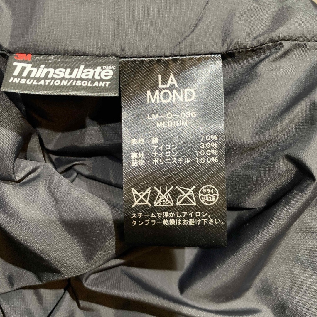 LAMOND(ラモンド)のLA MOND シンサレート　MA-1 フライトジャケット ブラック メンズのジャケット/アウター(フライトジャケット)の商品写真