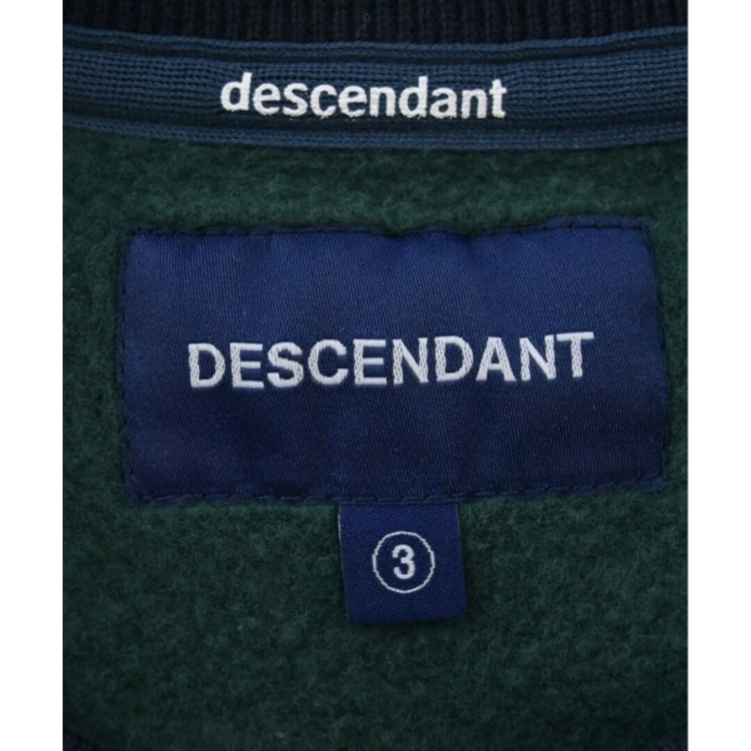 DESCENDANT ディセンダント スウェット 3(L位) 緑x紺 【古着 DESCENDANT ディセンダント スウェット 3(L位) 緑x紺 【古着