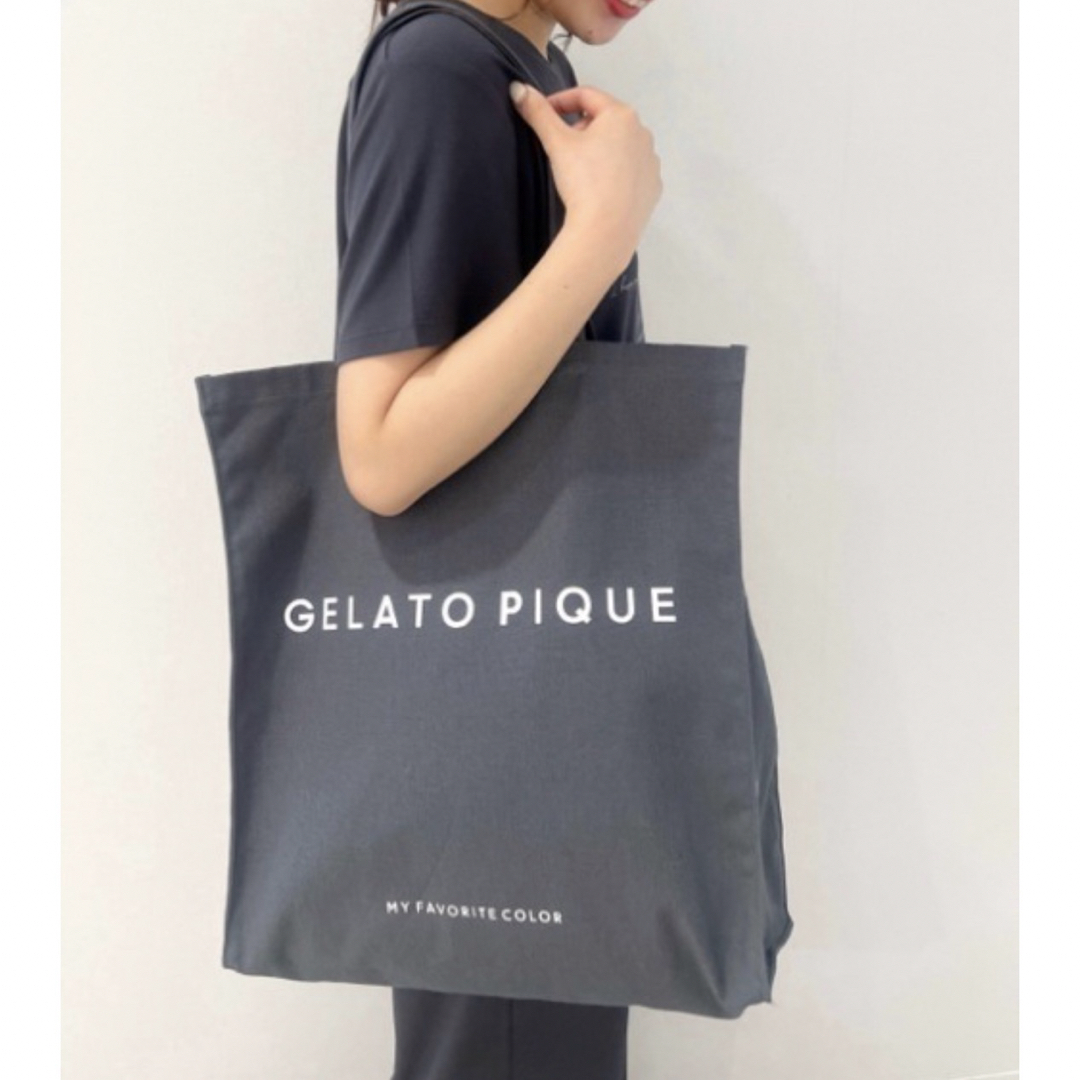 gelato pique(ジェラートピケ)のgelato pique ジェラートピケ ホビートートバッグ ブラック　翌日配送 レディースのバッグ(トートバッグ)の商品写真