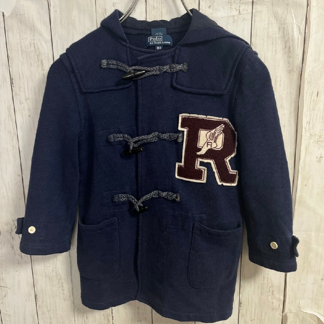 POLO RALPH LAUREN(ポロラルフローレン)のpolo Ralph Lauren 子供　110 ダッフルコート ワッペン　紺 キッズ/ベビー/マタニティのキッズ服女の子用(90cm~)(ジャケット/上着)の商品写真