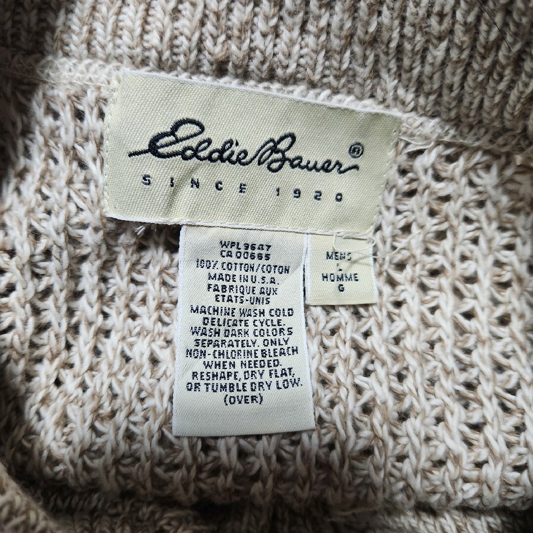 Eddie Bauer - 90s エディーバウアー ヘンリーネック コットン Eddie Bauer - 90s エディーバウアー ヘンリーネック コットン