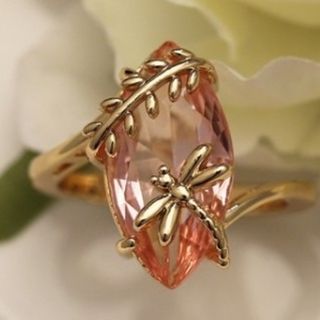 【R165】リング レディース アクセサリー ビンク かわいい 指輪 20号(リング(指輪))