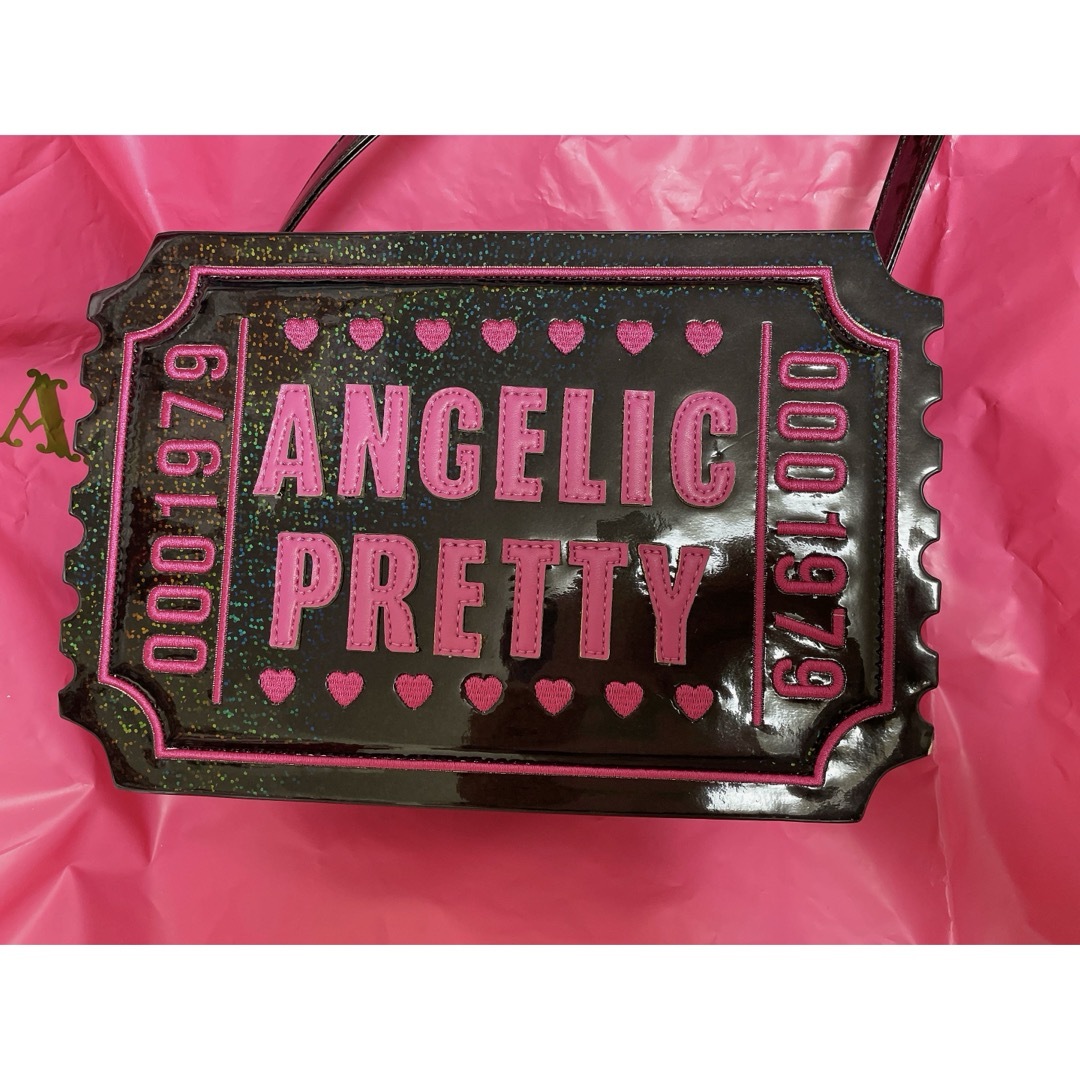 Angelic Pretty(アンジェリックプリティー)のangelic pretty girly sticker ポシェット　黒 レディースのバッグ(ショルダーバッグ)の商品写真