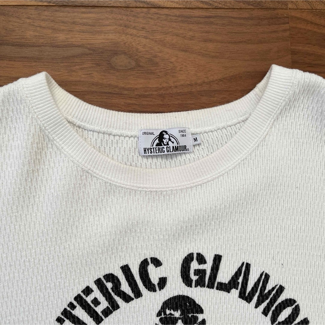 HYSTERIC GLAMOUR(ヒステリックグラマー)のHysteric Glamour スウェット ワッフル ホワイト メンズのトップス(スウェット)の商品写真