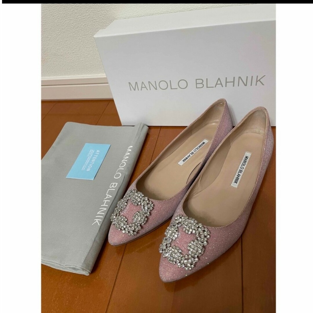 MANOLO BLAHNIK - マノロブラニク ハンギシ 淡ピンク37の通販 by Mochi