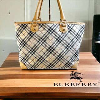 バーバリーブルーレーベル(BURBERRY BLUE LABEL)の【良品】バーバリー トートバッグ ハンドバッグ ノバチェック レザー(トートバッグ)