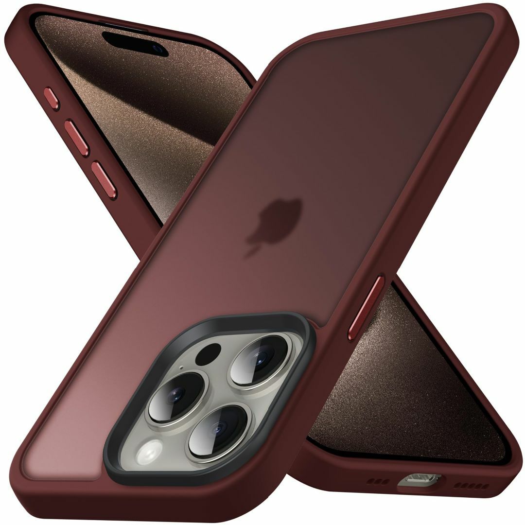 【色: ワインレッド】Anqrp iPhone 15 Pro Max 用 ケース スマホ/家電/カメラのスマホアクセサリー(その他)の商品写真