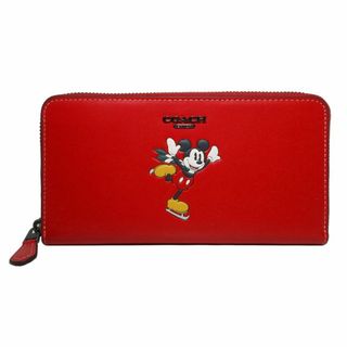 コーチ(COACH)の【新品】コーチ 財布 長財布 COACH X DISNEY コーチ × ディズニー アイス スケート ミッキー ミッキーマウス アコーディオン ウォレット CM210 QBW9S(レッド系×マルチカラー)コラボ商品 アウトレット レディース DISNEY X COACH MICKEY MOUSE ACCRDN WALLET(財布)