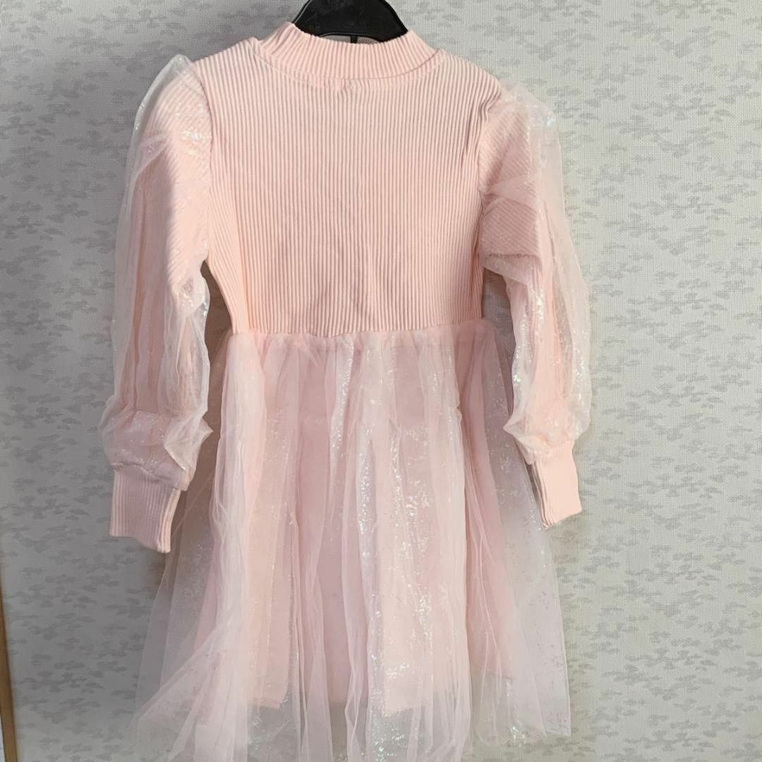 120 ピンク ワンピース フォーマル 女の子 スカート子供ドレス キッズドレス キッズ/ベビー/マタニティのキッズ服女の子用(90cm~)(ワンピース)の商品写真