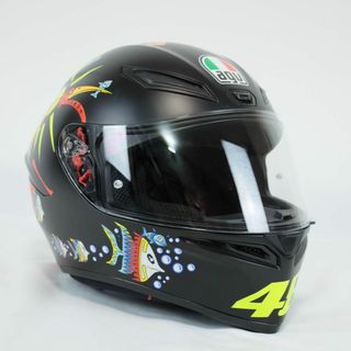 エージーブイ(AGV)のAGV k1 ロッシモデル White Zoo インカム & スペアシールド付き(ヘルメット/シールド)