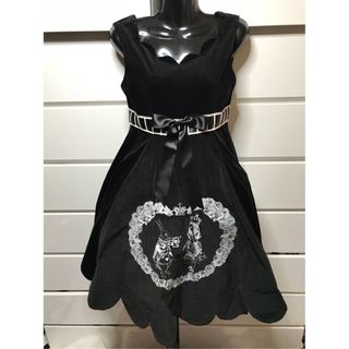 アンジェリックプリティー(Angelic Pretty)のアリス柄　別珍ワンピース　新品(ひざ丈ワンピース)