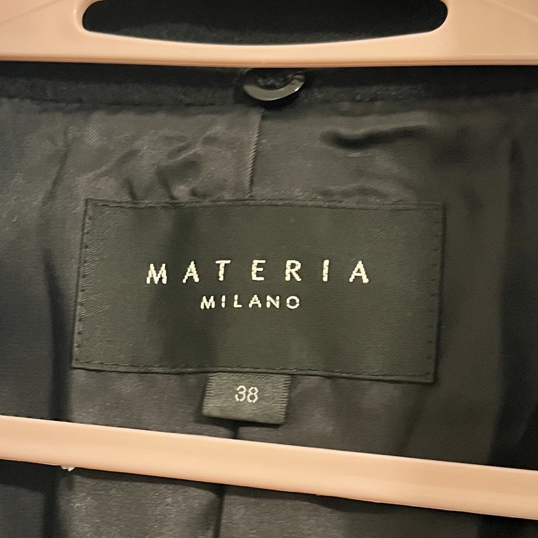 MATERIA(マテリア)のMATERIA ロングコート　黒 レディースのジャケット/アウター(ロングコート)の商品写真