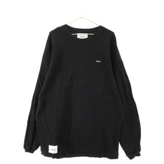 ダブルタップス(W)taps)のWTAPS ダブルタップス 20SS WAFFLE LS/TEE COTTON ワッフル長袖Tシャツ ブラック 201ATDT-CSM29(Tシャツ/カットソー(七分/長袖))