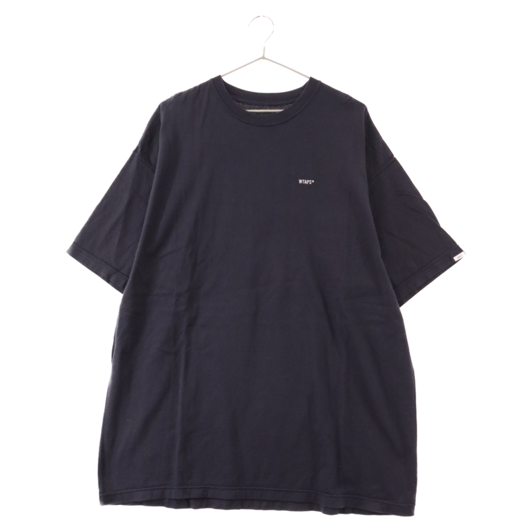 WTAPS ダブルタップス 23SS SIGN SS COTTON ロゴ刺繍半袖Tシャツ ネイビー 231ATDT-CSM28585センチ袖丈