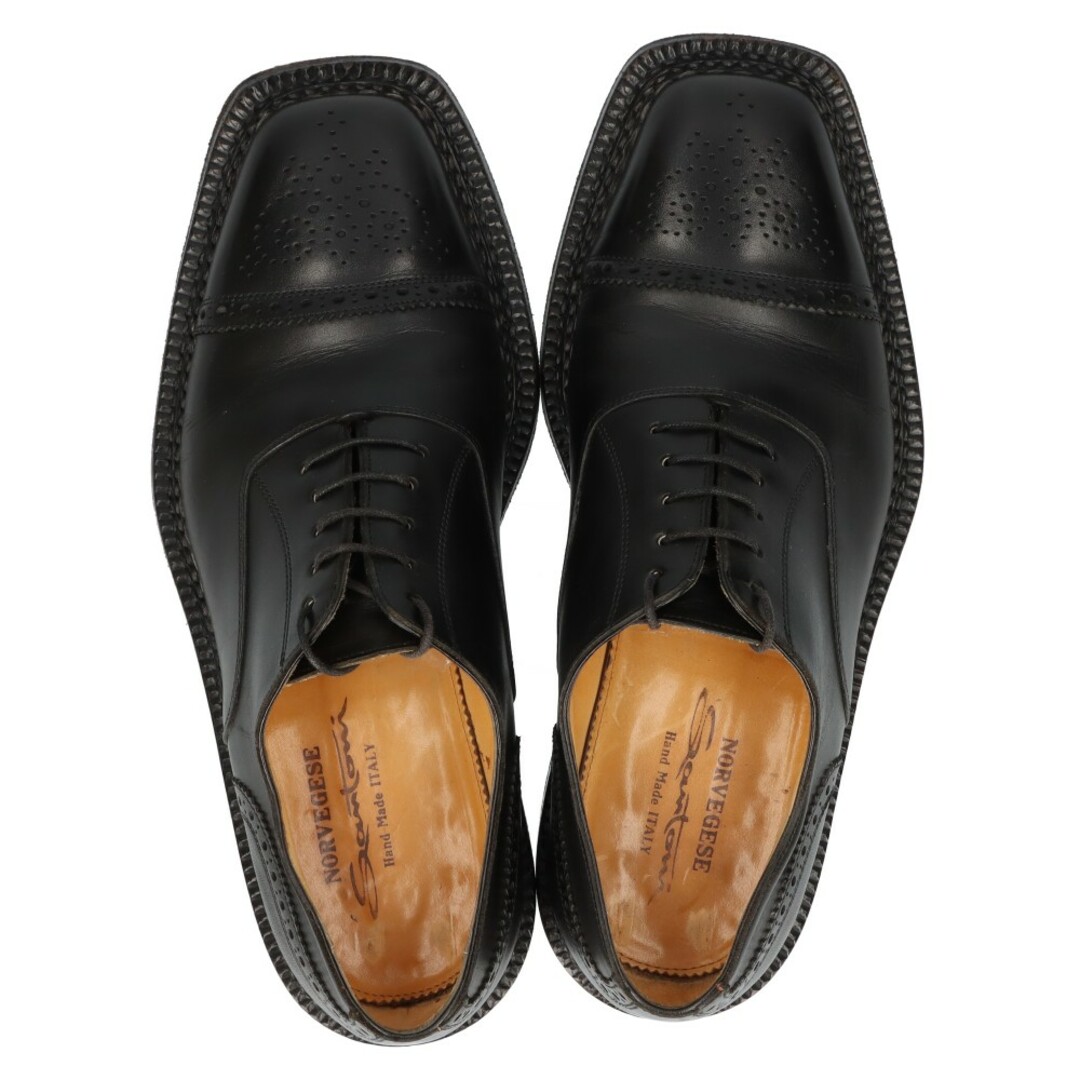 Santoni(サントーニ)のSantoni サントーニ 5ホール ウィングチップ レザー ドレスシューズ 3610 ブラック メンズの靴/シューズ(ドレス/ビジネス)の商品写真