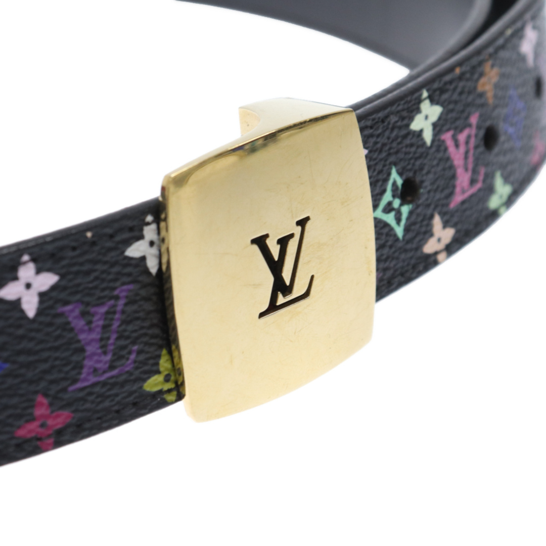 LOUIS VUITTON(ルイヴィトン)のLOUIS VUITTON ルイヴィトン M6890 サンチュールLVカット モノグラム レザーベルト ブラック メンズのファッション小物(ベルト)の商品写真