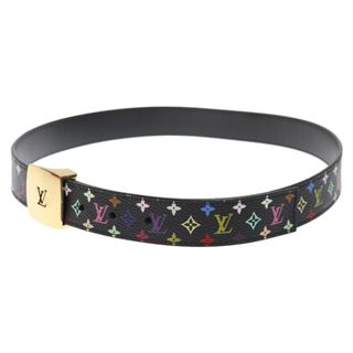 ルイヴィトン(LOUIS VUITTON)のLOUIS VUITTON ルイヴィトン M6890 サンチュールLVカット モノグラム レザーベルト ブラック(ベルト)