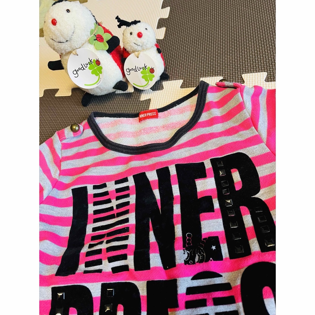 INNER PRESS(インナープレス)のINNER PRESS チュニックワンピース　トレーナー　130 140 キッズ/ベビー/マタニティのキッズ服女の子用(90cm~)(ワンピース)の商品写真