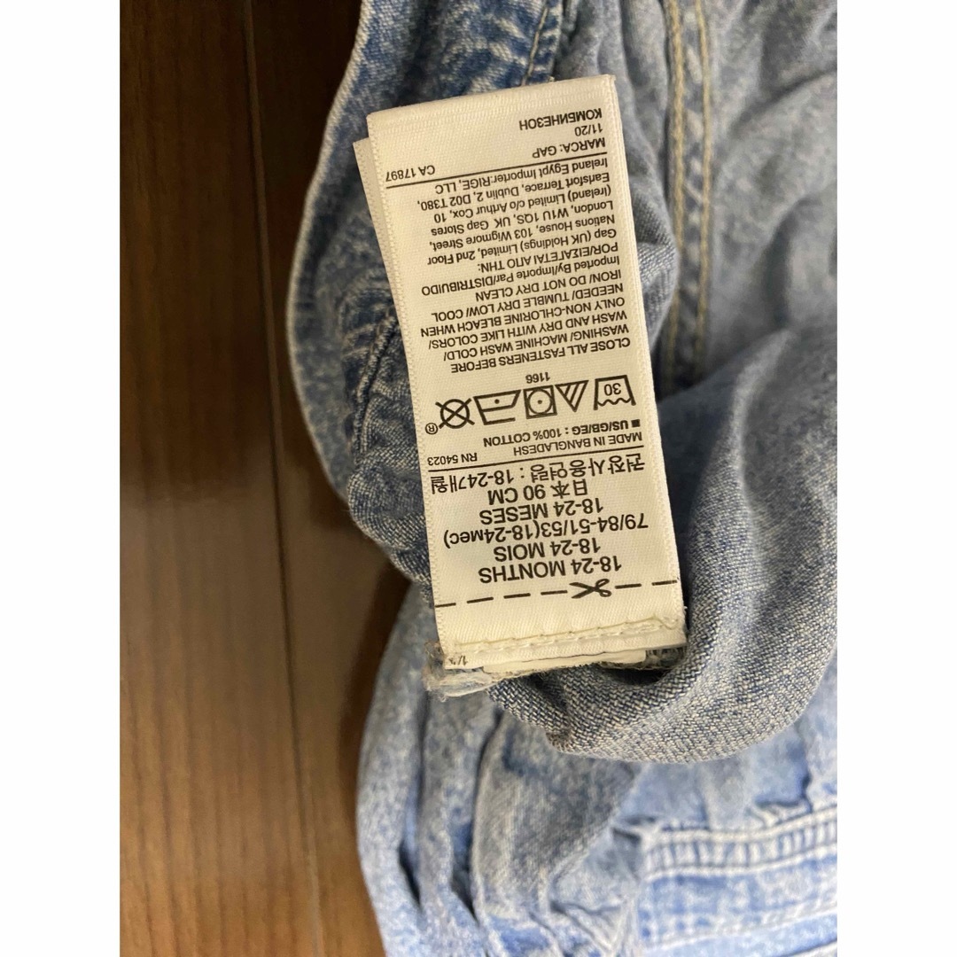 GAP(ギャップ)のサロペットＧＡＰ 90cm 女の子  キッズ/ベビー/マタニティのキッズ服女の子用(90cm~)(その他)の商品写真