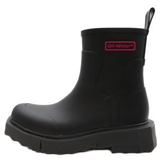 オフホワイト(OFF-WHITE)のOFF-WHITE オフホワイト RUBBER RAIN BOOT ラバー レイン ブーツ OMID016F22MAT0011035 ブラック(ブーツ)