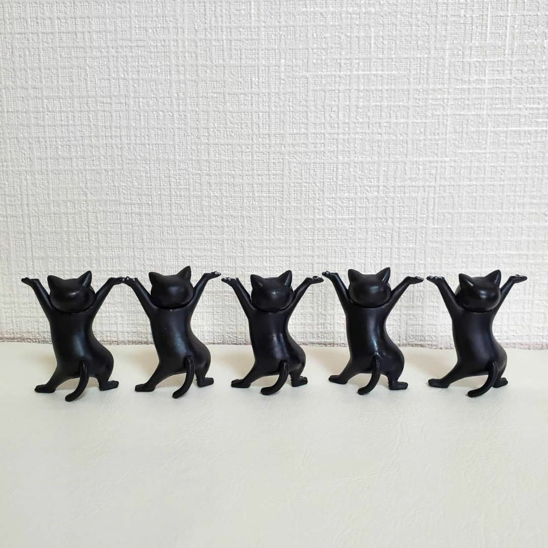 ネコの置物 黒猫 5個セット 訳あり品 まとめ買い お買得！可愛い 雑貨 文房具 インテリア/住まい/日用品のインテリア小物(置物)の商品写真