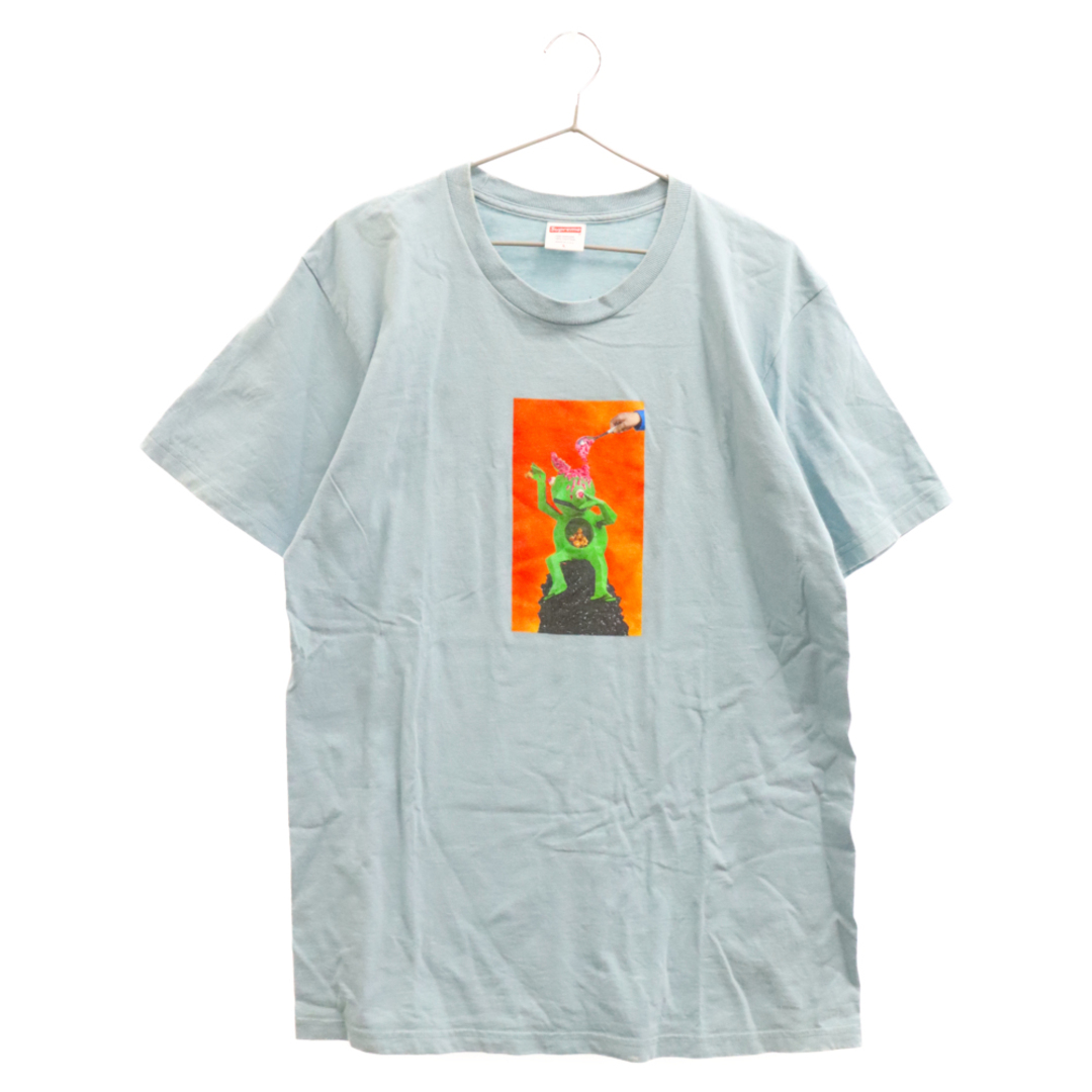 SUPREME シュプリーム 17SS×Mike Hill Brains Tee×マイクヒル フォトプリント ブレインズTシャツ ブルー72センチ身幅