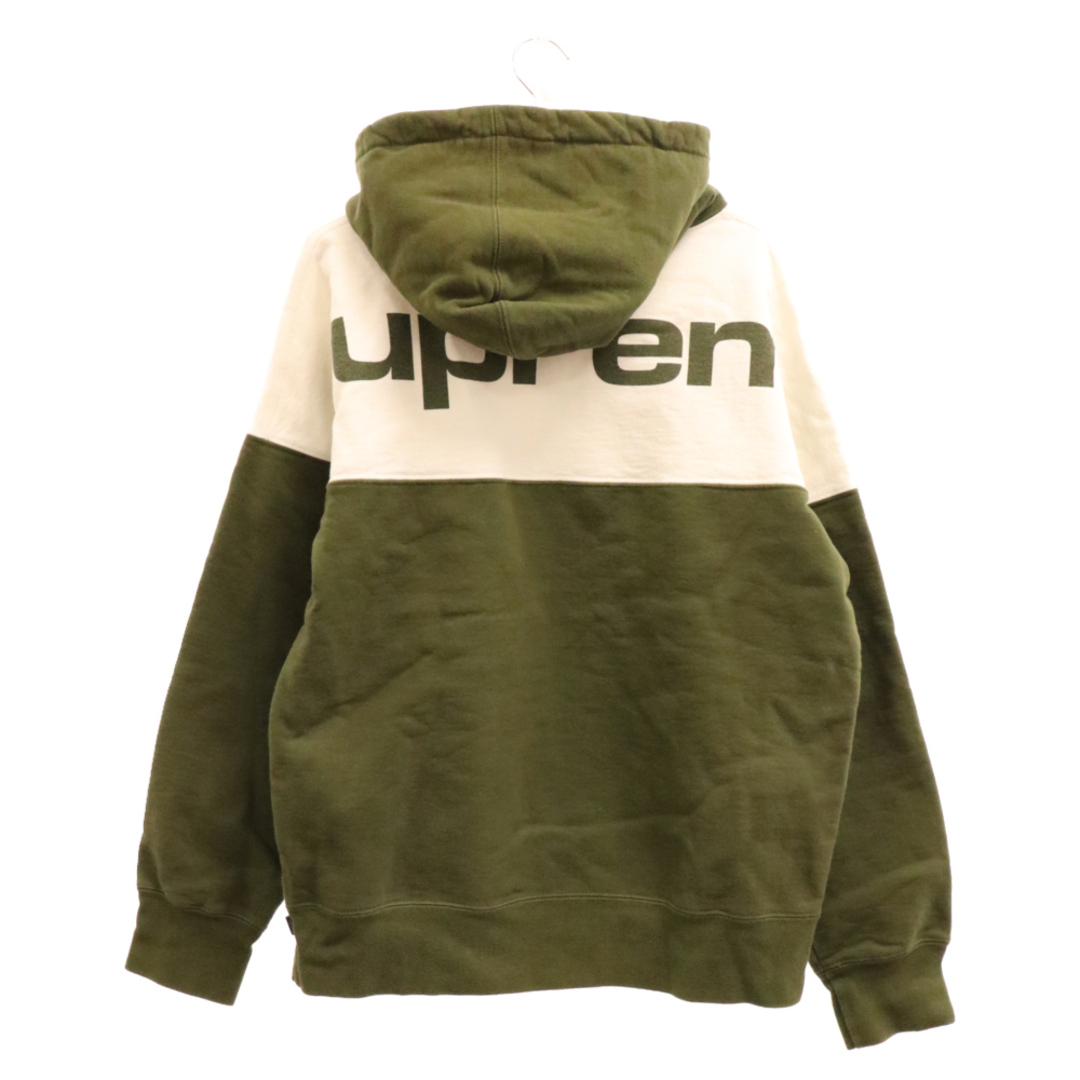 Supreme(シュプリーム)のSUPREME シュプリーム 17AW Blocked Hooded Sweatshirt ブロックド フーデッド プルオーバースウェットパーカー カーキ メンズのトップス(パーカー)の商品写真