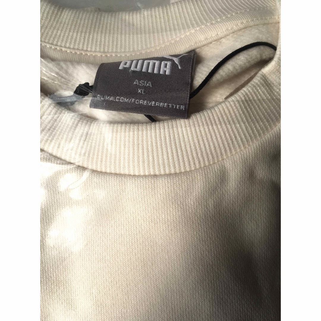 PUMA(プーマ)の【PUMA / プーマ】裏フリース スウェット トレーナー・メンズXLホワイト系 メンズのトップス(スウェット)の商品写真