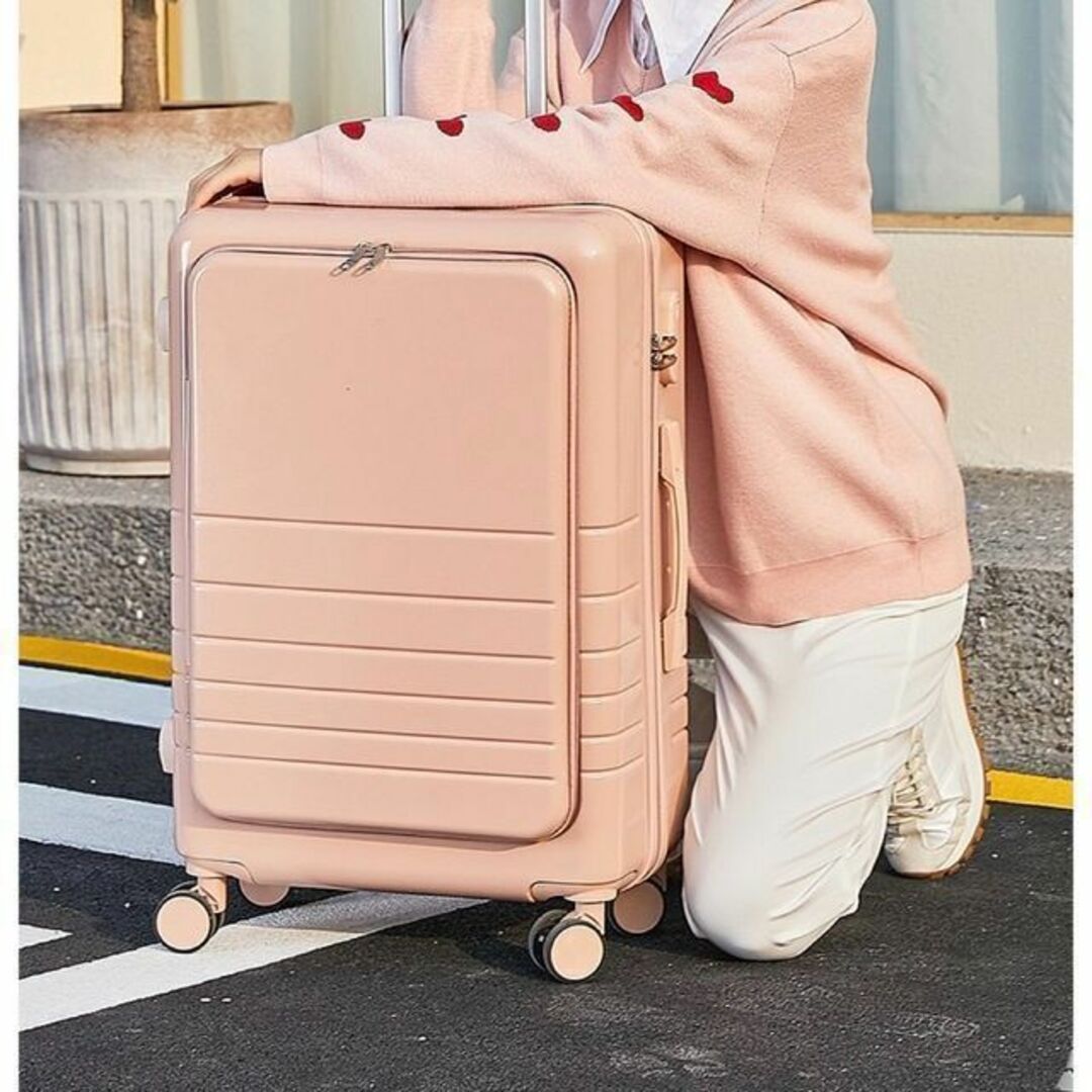 KIRORAN スーツケース 機内持込可Sサイズ20インチキャリーバッグピンク