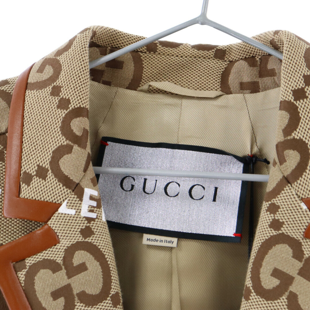 Gucci(グッチ)のGUCCI グッチ ×Balenciaga×バレンシアガ ハッカー プロジェクト ジャンボGG コートジャケット ブラウン 676015 メンズのジャケット/アウター(フライトジャケット)の商品写真