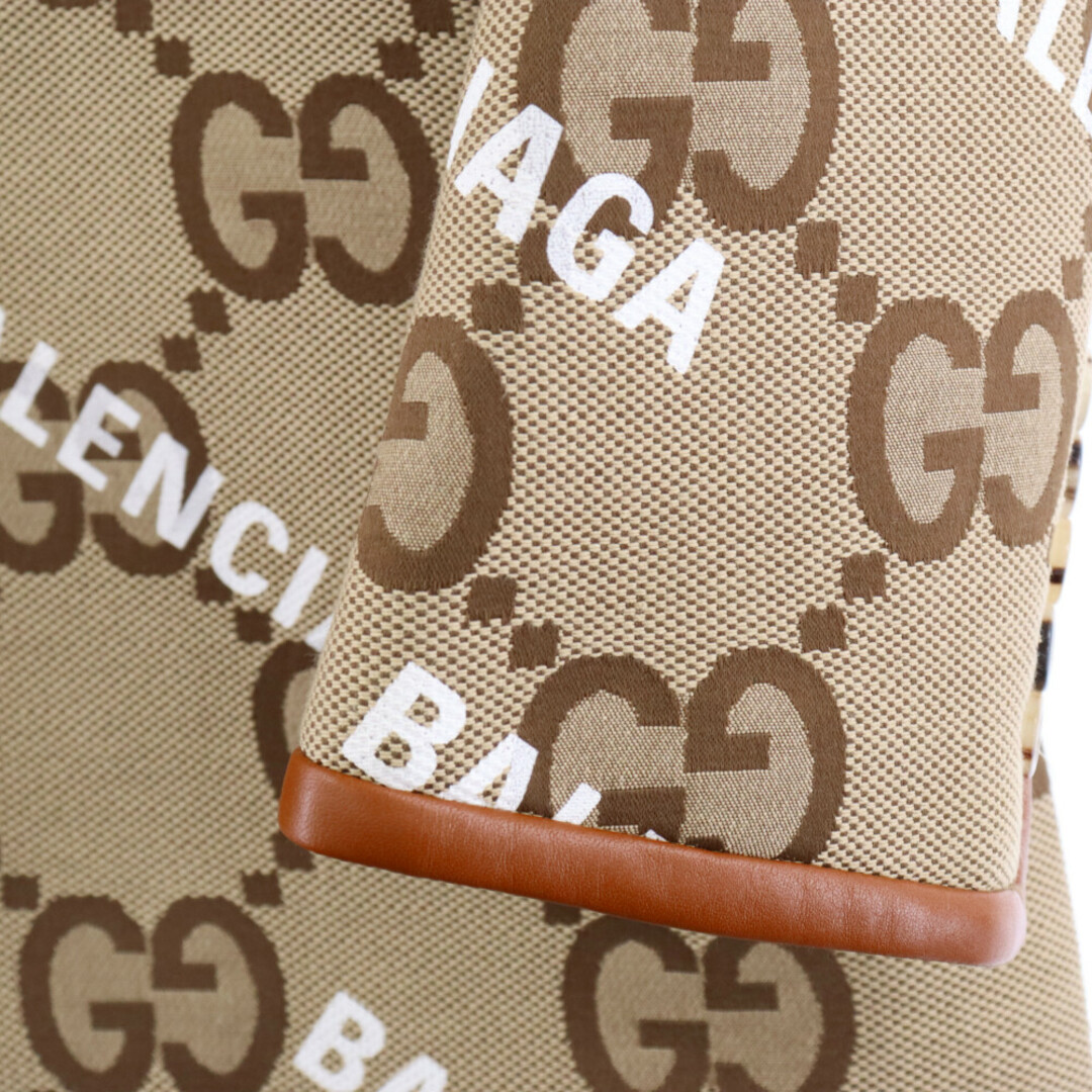 Gucci(グッチ)のGUCCI グッチ ×Balenciaga×バレンシアガ ハッカー プロジェクト ジャンボGG コートジャケット ブラウン 676015 メンズのジャケット/アウター(フライトジャケット)の商品写真