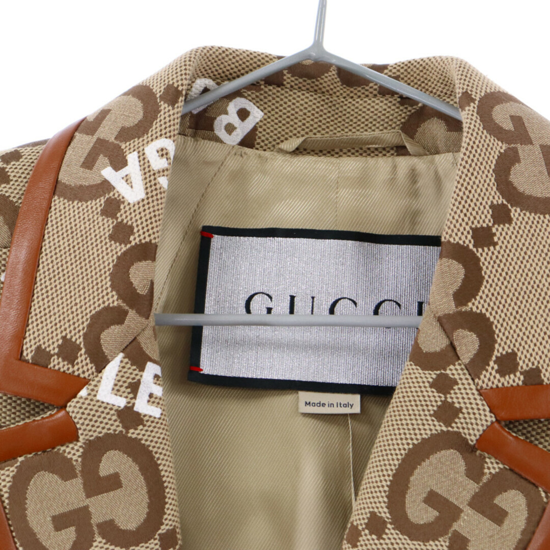 Gucci(グッチ)のGUCCI グッチ ×Balenciaga×バレンシアガ ハッカー プロジェクト ジャンボGG コートジャケット ブラウン 676015 メンズのジャケット/アウター(フライトジャケット)の商品写真