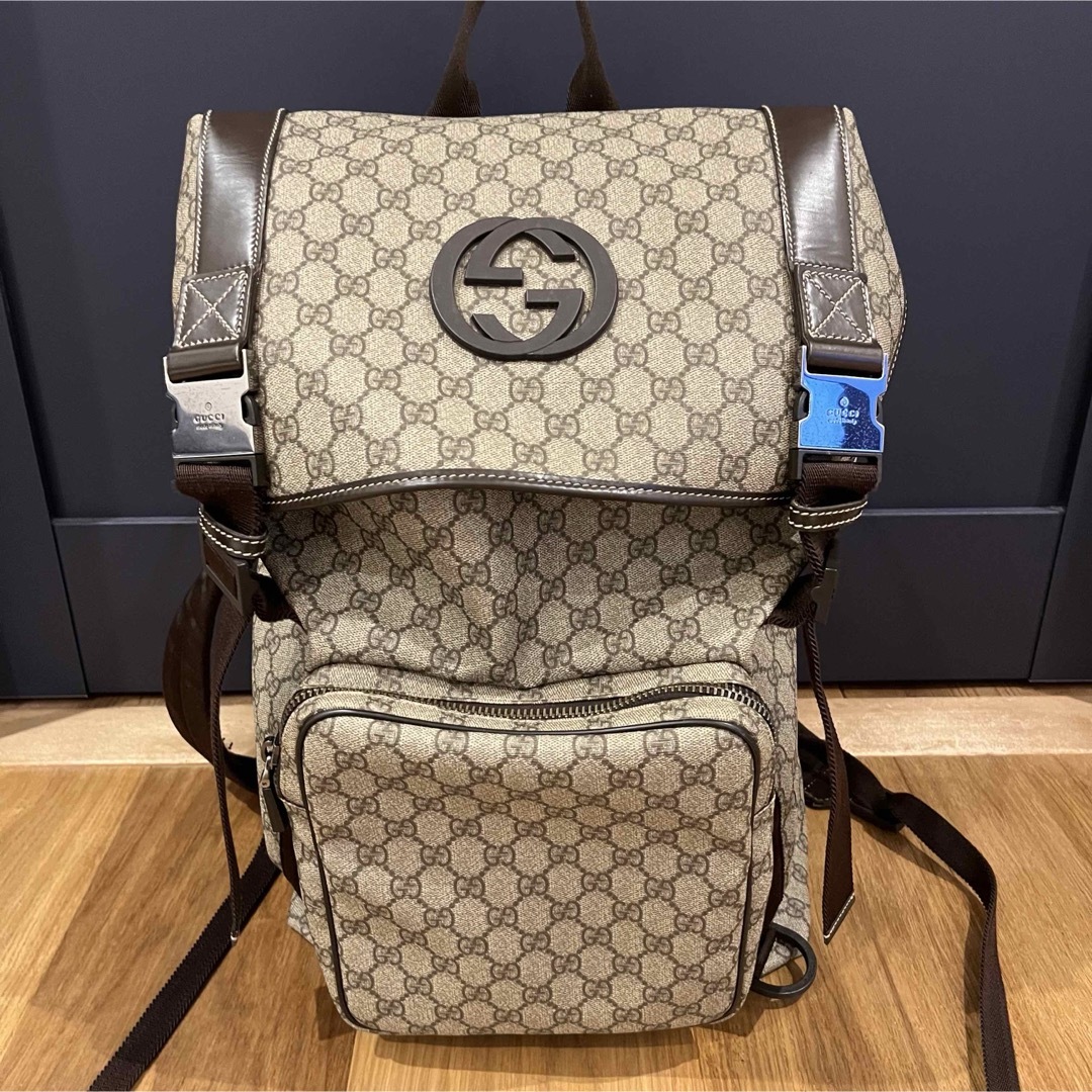 Gucci(グッチ)のGUCCI グッチ ヴィンテージ　バックパック GG柄　美品 メンズのバッグ(バッグパック/リュック)の商品写真