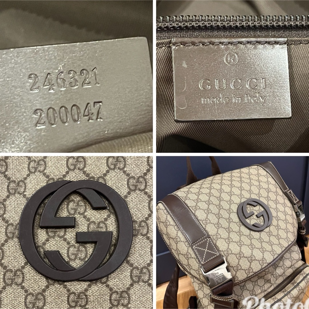 Gucci(グッチ)のGUCCI グッチ ヴィンテージ　バックパック GG柄　美品 メンズのバッグ(バッグパック/リュック)の商品写真