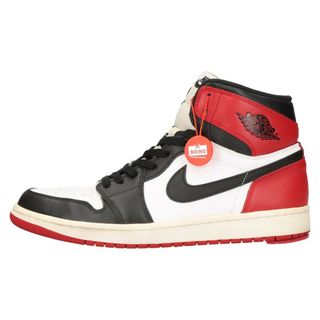 ナイキ(NIKE)のNIKE ナイキ 13年製 AIR JORDAN1 RETRO HIGH OG 555088-184 エアジョーダン1 ハイカットスニーカー つま黒 ブラック/レッド US12/30cm(スニーカー)